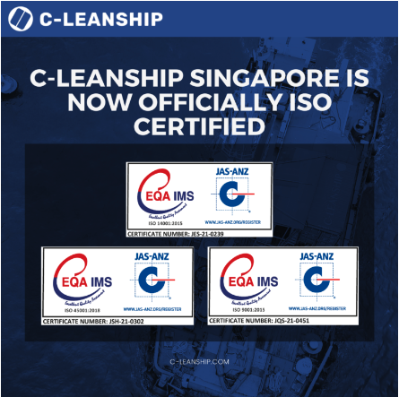 C-LEANSHIP Singapore is now officially ISO certified
